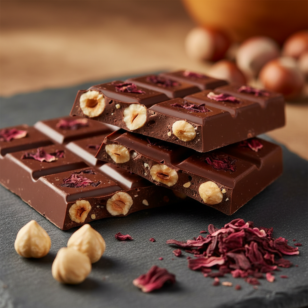 Chocolat au lait hibiscus