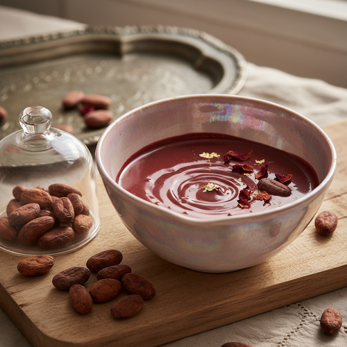 Chocolat rubis dans un bol