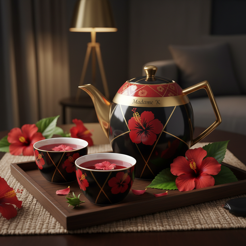 Service à thé Madame K hibiscus
